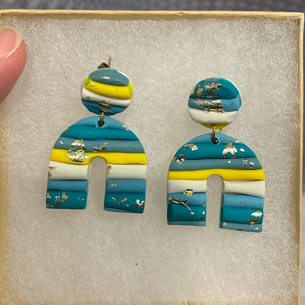 hand made clay earrings